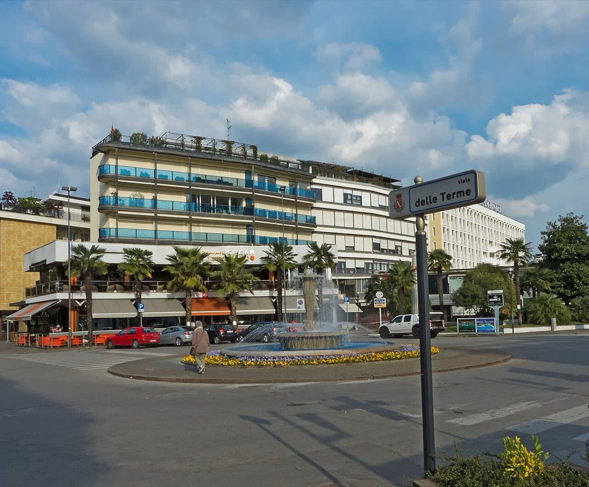 I viali del centro di Abano