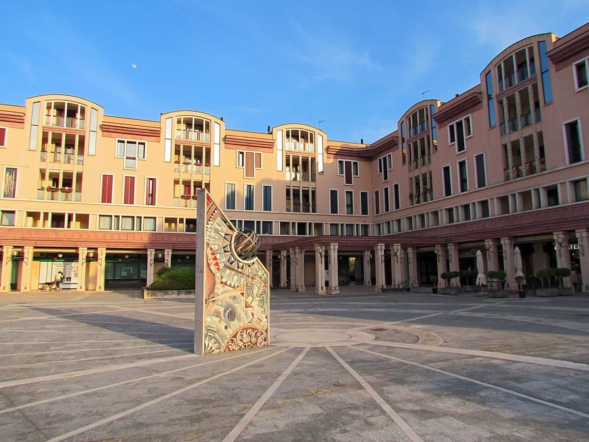 La piazza di Abano Terme
